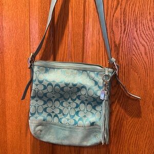 Blue coach cross body